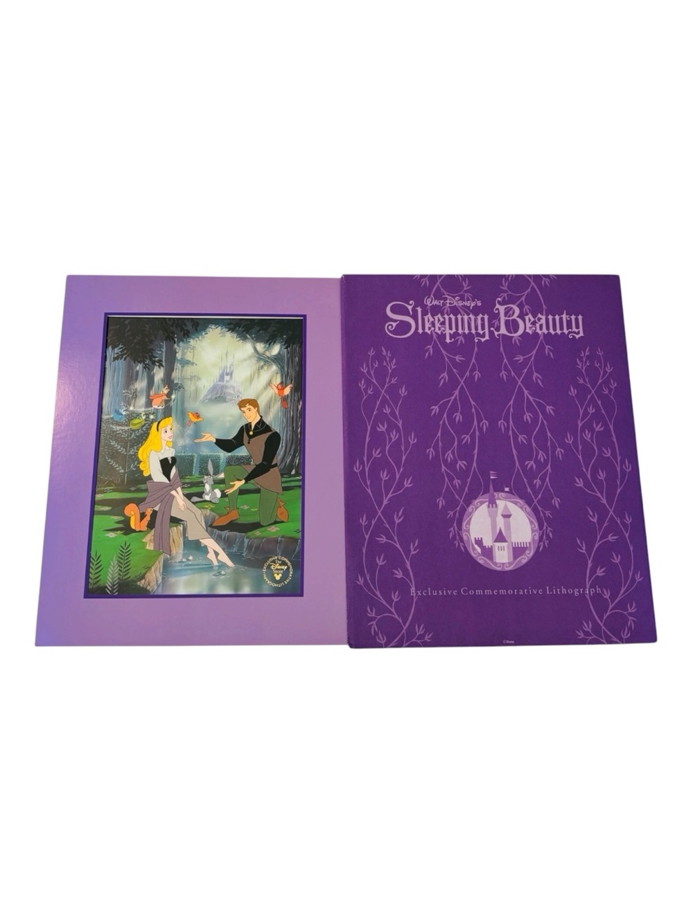 Sleeping Beauty Disney Exclusive Commemorative Lithograph Aurora Prince Phillip